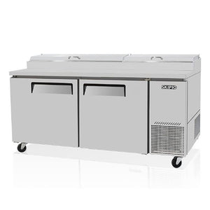 SPR-67SD Pizza Prep Table 2 Doors Air Over Pans