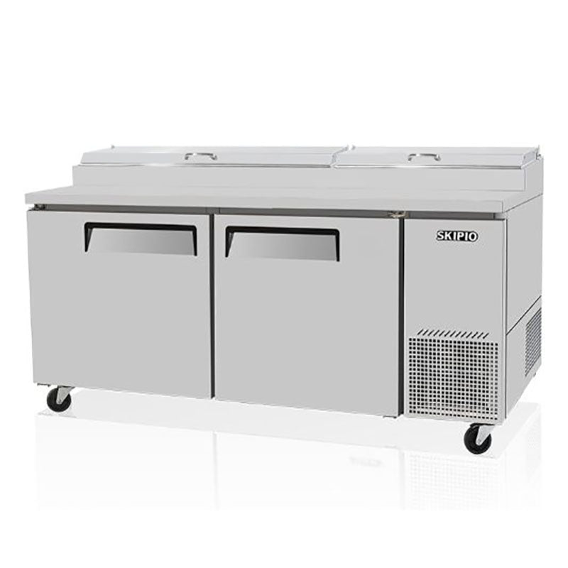 SPR-67SD Pizza Prep Table 2 Doors Air Over Pans