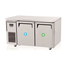 Load image into Gallery viewer, dual under counter fridge freezer