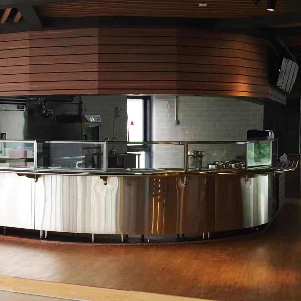 Stainless Steel Bain Marie Prep Counter