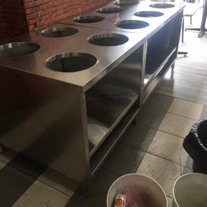 Stainless Steel Trash Bin Slot